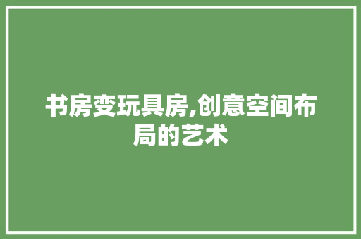 书房变玩具房,创意空间布局的艺术