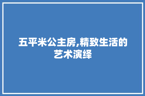 五平米公主房,精致生活的艺术演绎