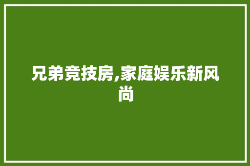 兄弟竞技房,家庭娱乐新风尚 墙面装饰