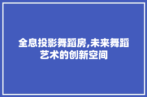 全息投影舞蹈房,未来舞蹈艺术的创新空间