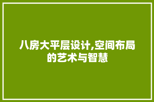 八房大平层设计,空间布局的艺术与智慧 隔断设计