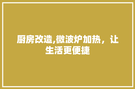 厨房改造,微波炉加热，让生活更便捷