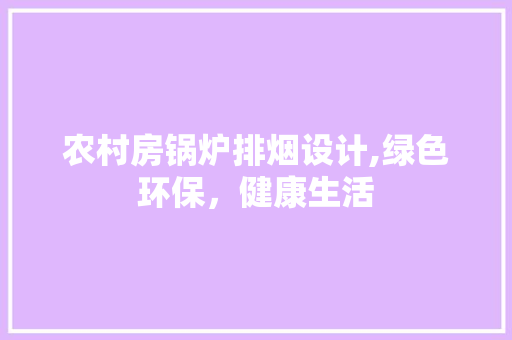 农村房锅炉排烟设计,绿色环保，健康生活 装修材料