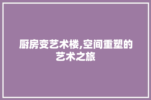 厨房变艺术楼,空间重塑的艺术之旅