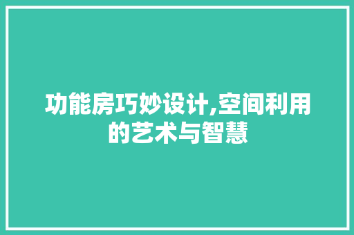 功能房巧妙设计,空间利用的艺术与智慧