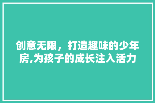 创意无限，打造趣味的少年房,为孩子的成长注入活力与色彩
