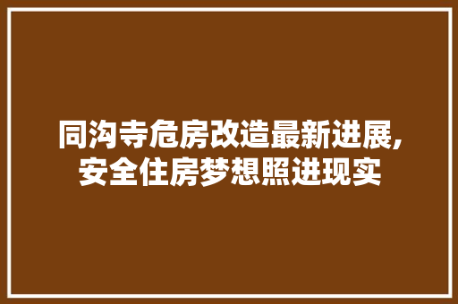 同沟寺危房改造最新进展,安全住房梦想照进现实 庭院装修
