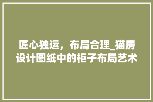 匠心独运，布局合理_猫房设计图纸中的柜子布局艺术