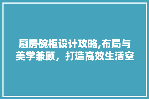 厨房碗柜设计攻略,布局与美学兼顾，打造高效生活空间 庭院装修