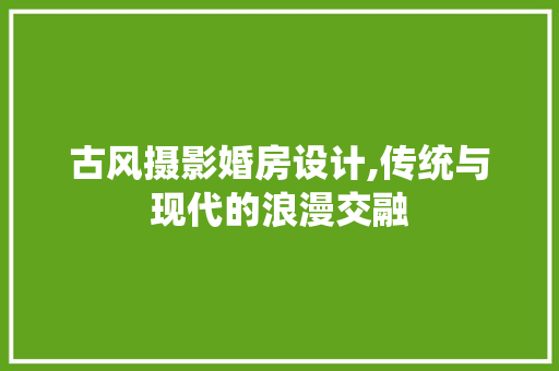 古风摄影婚房设计,传统与现代的浪漫交融