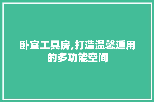 卧室工具房,打造温馨适用的多功能空间
