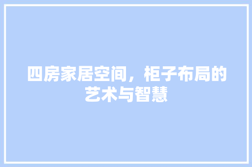 四房家居空间，柜子布局的艺术与智慧