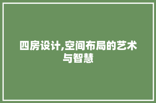 四房设计,空间布局的艺术与智慧
