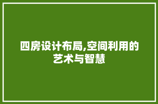 四房设计布局,空间利用的艺术与智慧 建筑设计