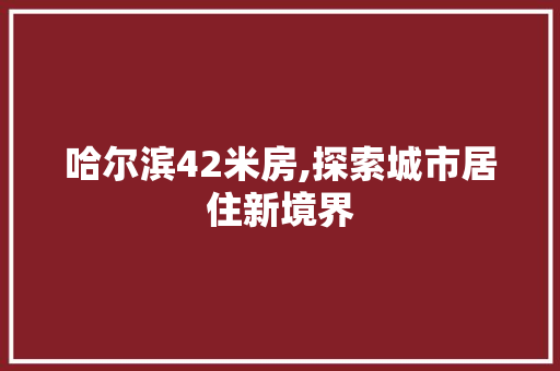 哈尔滨42米房,探索城市居住新境界 墙面装饰