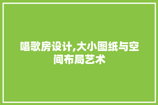 唱歌房设计,大小图纸与空间布局艺术 装修攻略