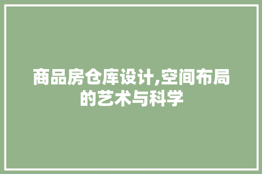 商品房仓库设计,空间布局的艺术与科学 地面装修