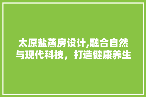 太原盐蒸房设计,融合自然与现代科技，打造健康养生新风尚