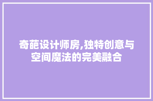 奇葩设计师房,独特创意与空间魔法的完美融合 墙面装饰