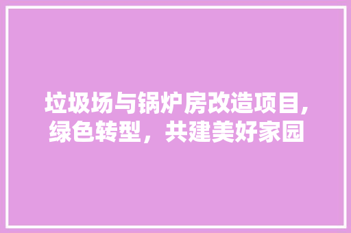 垃圾场与锅炉房改造项目,绿色转型，共建美好家园