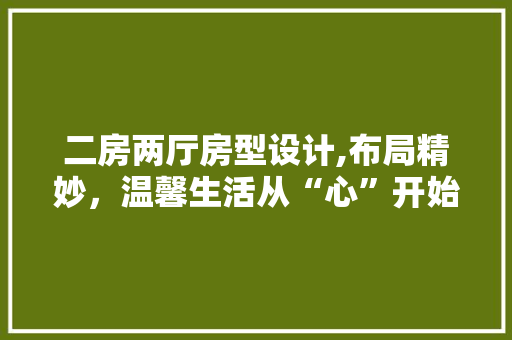 二房两厅房型设计,布局精妙，温馨生活从“心”开始