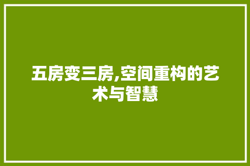 五房变三房,空间重构的艺术与智慧 地面装修 五房变三房,空间重构的艺术与智慧 地面装修