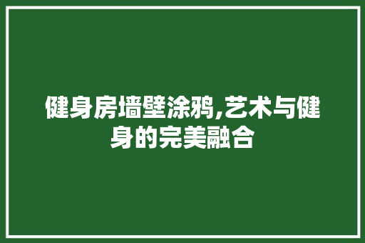 健身房墙壁涂鸦,艺术与健身的完美融合