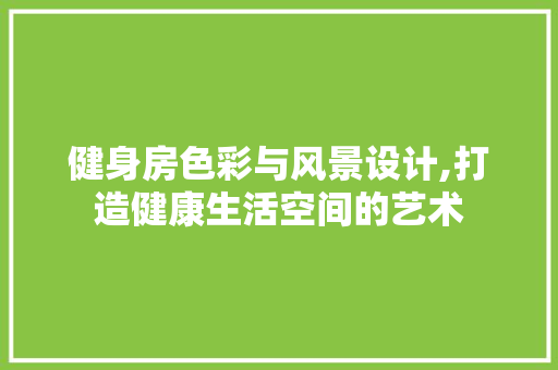 健身房色彩与风景设计,打造健康生活空间的艺术
