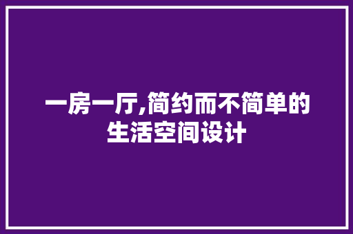 一房一厅,简约而不简单的生活空间设计 地面装修 一房一厅,简约而不简单的生活空间设计 地面装修