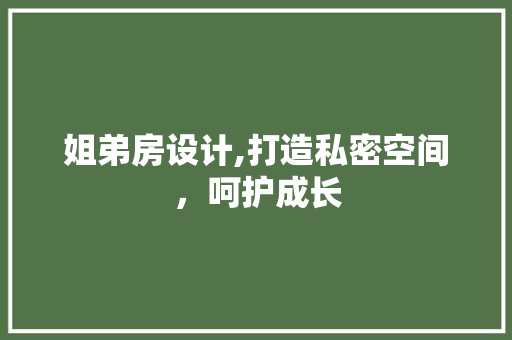 姐弟房设计,打造私密空间，呵护成长 地面装修