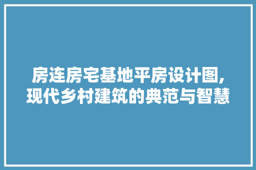房连房宅基地平房设计图,现代乡村建筑的典范与智慧 地面装修
