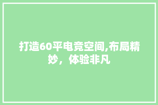 打造60平电竞空间,布局精妙，体验非凡 庭院装修