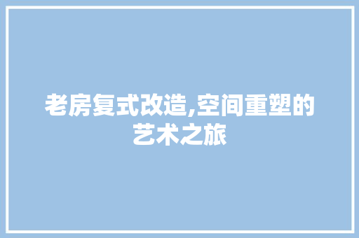 老房复式改造,空间重塑的艺术之旅