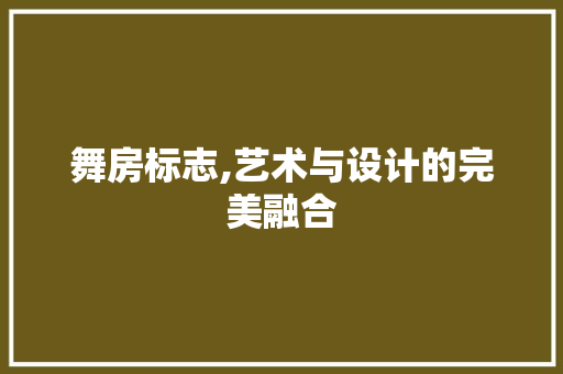 舞房标志,艺术与设计的完美融合