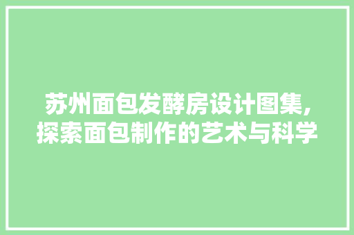 苏州面包发酵房设计图集,探索面包制作的艺术与科学