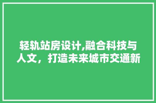 轻轨站房设计,融合科技与人文，打造未来城市交通新地标 墙面装饰