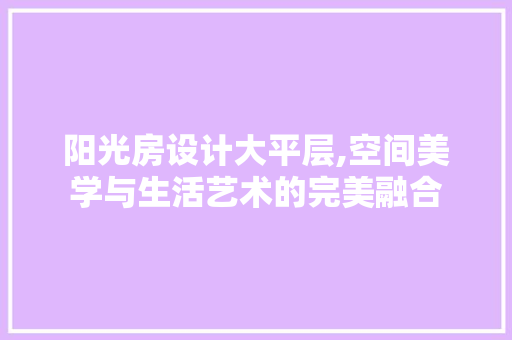 阳光房设计大平层,空间美学与生活艺术的完美融合