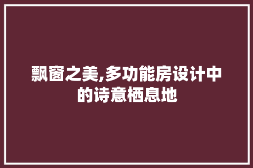 飘窗之美,多功能房设计中的诗意栖息地