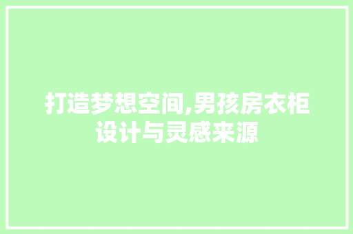 打造梦想空间,男孩房衣柜设计与灵感来源