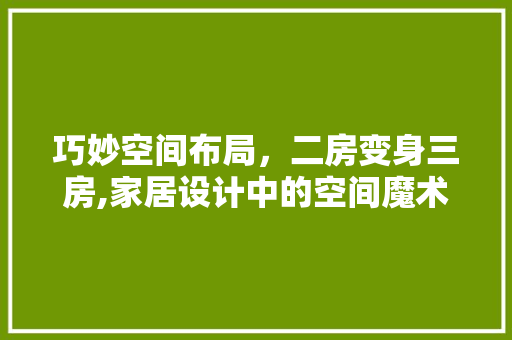 巧妙空间布局，二房变身三房,家居设计中的空间魔术