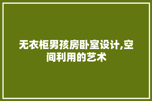 无衣柜男孩房卧室设计,空间利用的艺术