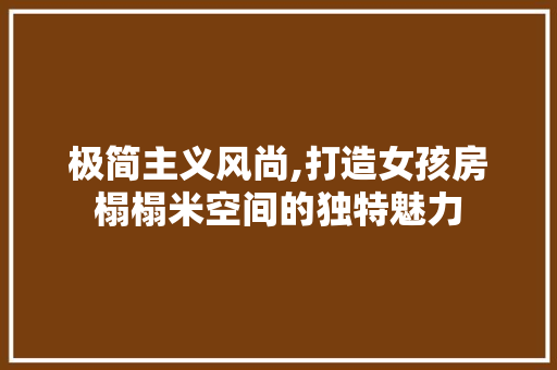 极简主义风尚,打造女孩房榻榻米空间的独特魅力