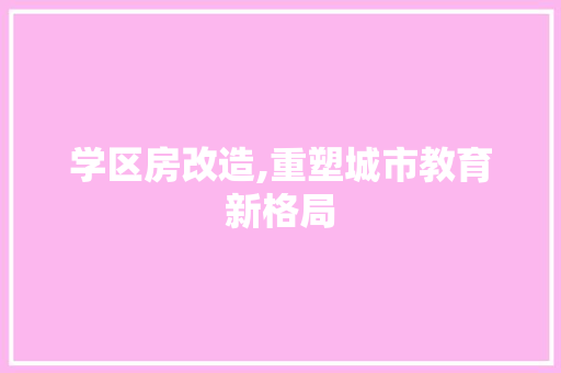 学区房改造,重塑城市教育新格局 地面装修