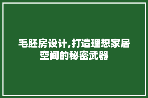 毛胚房设计,打造理想家居空间的秘密武器