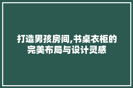打造男孩房间,书桌衣柜的完美布局与设计灵感 庭院装修