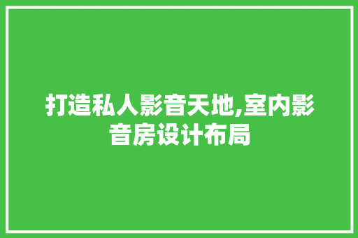 打造私人影音天地,室内影音房设计布局 门窗装修