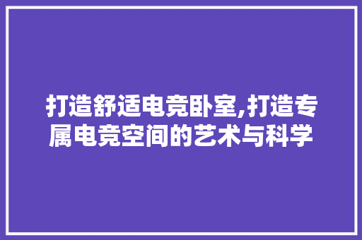 打造舒适电竞卧室,打造专属电竞空间的艺术与科学