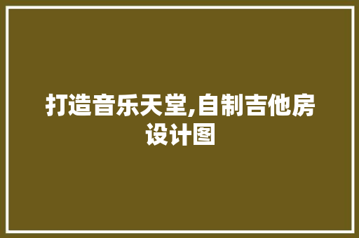 打造音乐天堂,自制吉他房设计图 建筑设计