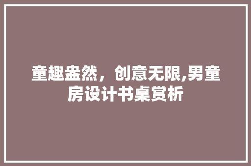 童趣盎然，创意无限,男童房设计书桌赏析