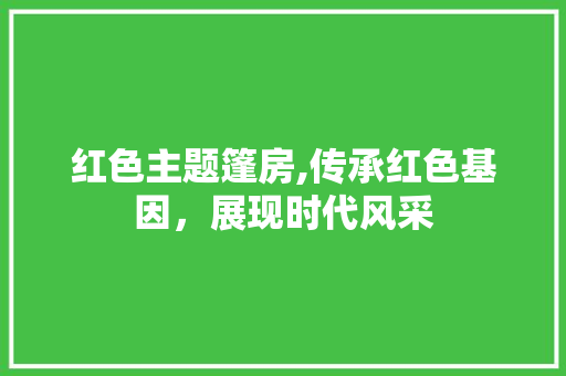 红色主题篷房,传承红色基因，展现时代风采